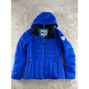 Obermeyer Womens Blue Down Insulated Ski Jacket Hooded Winter Coat Size 6